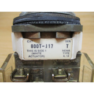 Allen Bradley 800T-J17A Selector Switch 800TJ17A W800T-XA - Used