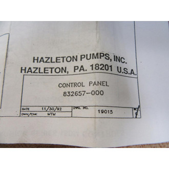 Hazleton Pumps 832657-000 Alarm 832657000 - Used