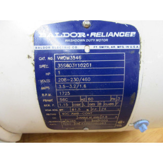 Baldor Reliance 35S603Y102C1 Motor 1 HP - Used