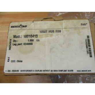 Rexnord 1050T HUB RSB Gear Coupling 1050THUBRSB