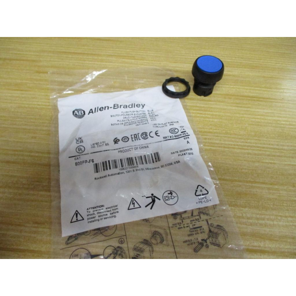 Allen Bradley 800FP-F6 Push Button 800FPF6 Ser. A