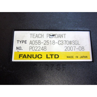 Fanuc A05B-2518-C370SGL Pendant A05B2518C370SGL Enc.Only wHDW+SSwitch - Used