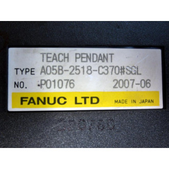 Fanuc A05B-2518-C370SGL Pendant A05B2518C370SGL Enc.Only wHdw,SSw+E-Stop - Used