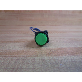 Omron M2GT-7001-3 Push Button Switch M2GT70013 Green WWires - Used