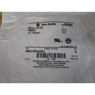 Allen Bradley 889D-F5ACDM-2 Rockwell Cordset 889DF5ACDM2