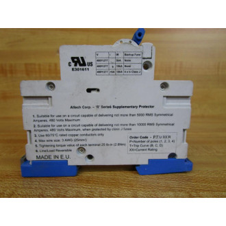 Altech 1BU1R 1A Miniature Circuit Breaker 1BU01R (Pack of 4) - Used