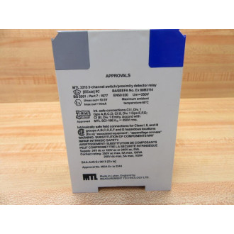Measurement Technology MTL 2213 Relay MTL2213 - New No Box