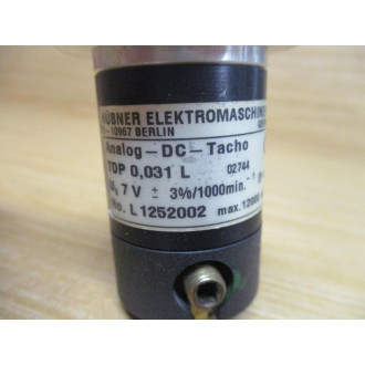 Baumer TDP 0,031L Hubner Tachogenerator TDP0031L WO 1 Brush Cap - New No Box