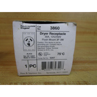 Pass & Seymour Legrand 3860 Dryer Rececptacle (Pack of 2)
