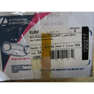 Lithonia Lighting 383575 Adjustable Optics Emergency Unit ELM2