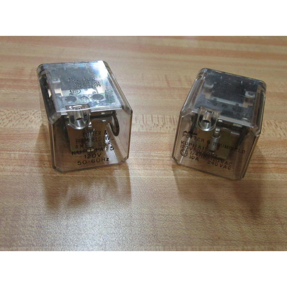 Potter & Brumfield KUP-11A15-120VAC Relay KUP-11A15-120V (Pack of 2) - New No Box