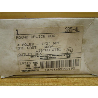 Bell Electrical Products 385-4L Square D Round Spice Box 3854L