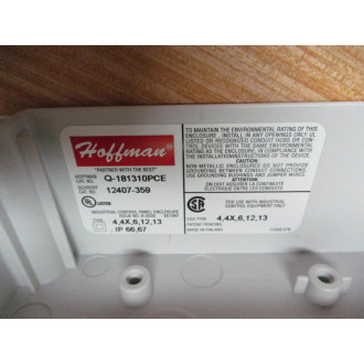 Hoffman Q-181310PCE Terminal Box Q181310PCE - Used