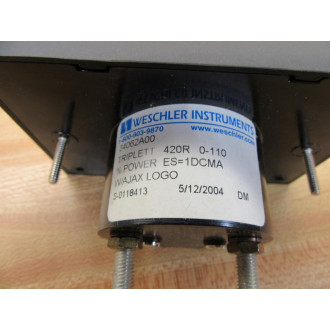 Weschler Instruments 34062A00 Triplett 420R 0-110