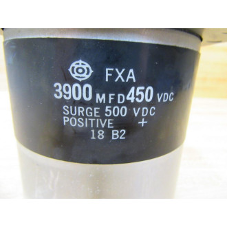 FXAHitachi 3900 MFD 450 VDC Capacitor Surge 3900MFD450VDC - Used