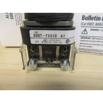 Allen Bradley 800T-FXQ10AA1 Amber Button W 800T-XA1 & Blank