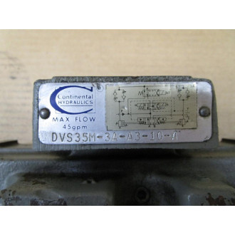 Continental Hydraulics DVS35M-3A-A3-10-A Directional Control Valve - Used