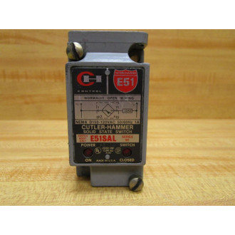 Cutler Hammer E51SAL Eaton Limit Switch Body Series B2 WE50RA - Used
