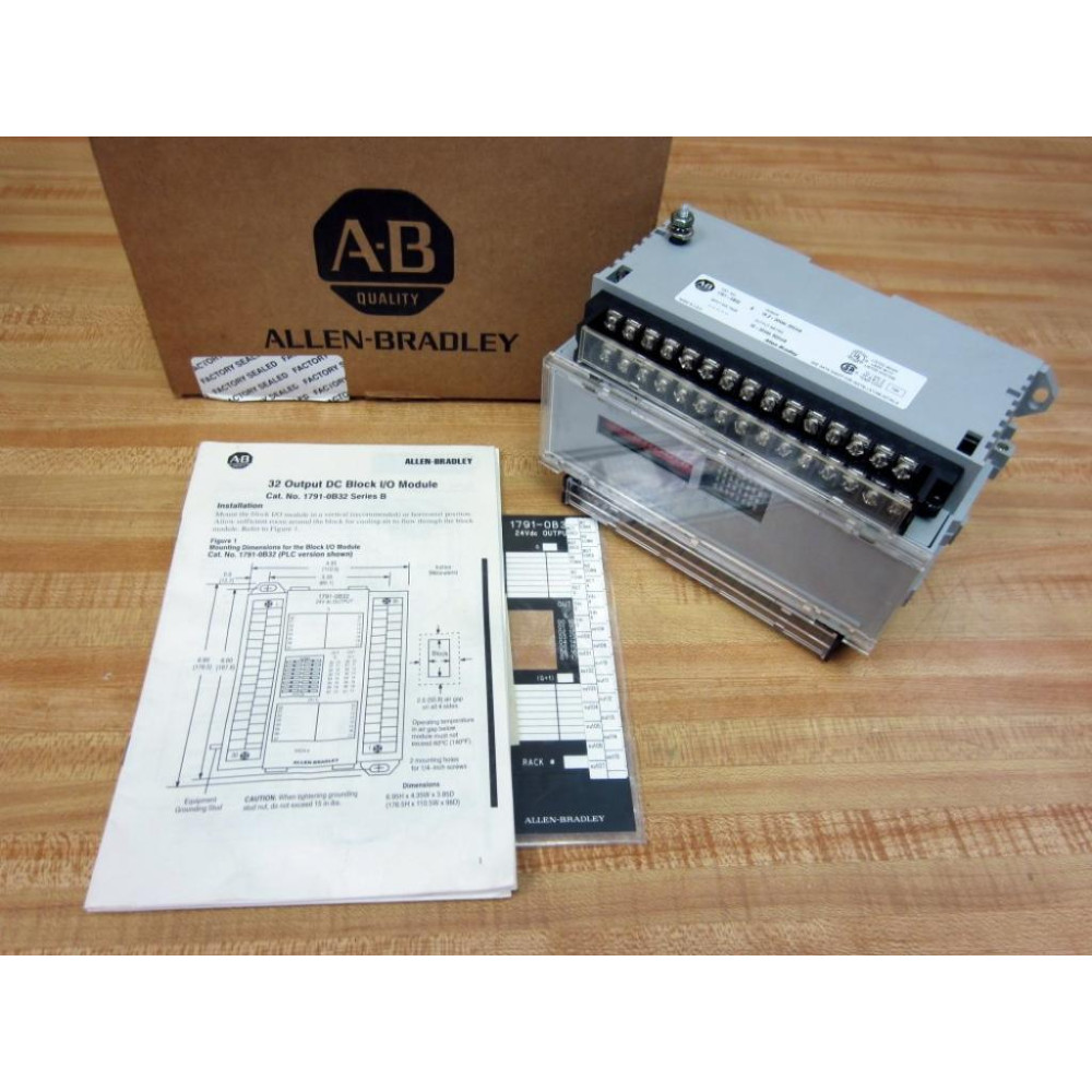 Allen Bradley 1791-0B32 DC Ouput IO Module 1791-OB32 Ser B
