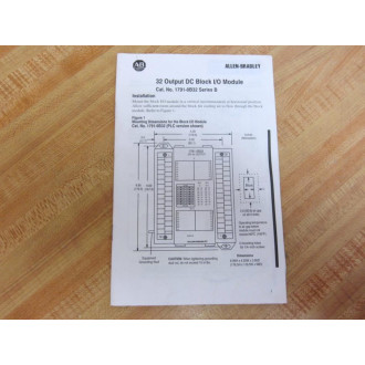 Allen Bradley 1791-0B32 DC Ouput IO Module 1791-OB32 Ser B
