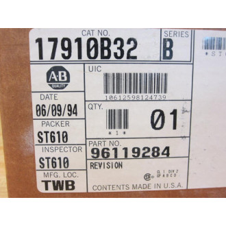 Allen Bradley 1791-0B32 DC Ouput IO Module 1791-OB32 Ser B