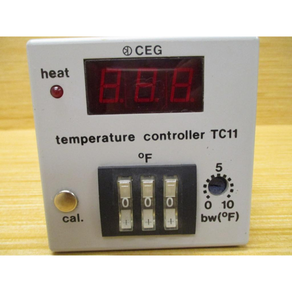 Tc11 Sign CEG Automation TC11 Temperature Controller WO Terminal Screws - Used