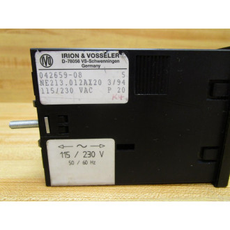 Irion & Vosseler NE213.012AX20 Electronic Preset Counter 042659-08 - Used