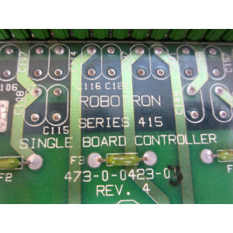 Robotron 473-0-0423-01 Board  4730042301 Rev.4 wo Relay - Used