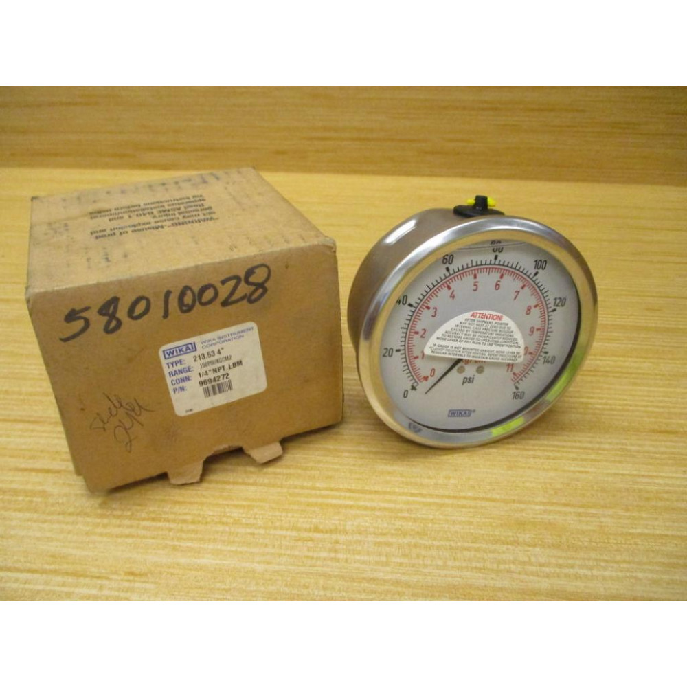 Wika 9694272 Pressure Gauge 213.53 4" Wika 9694272 Pressure Gauge 213.53 4"