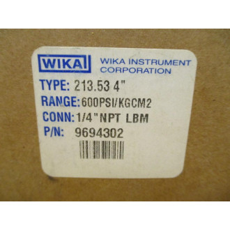 Wika 9694302 Pressure Gauge