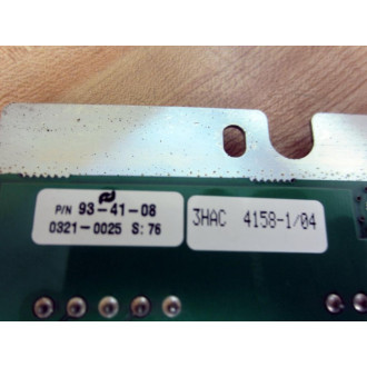 ABB 93-41-08 DSQC504 Connection Bd 3HAC4158-1 3HAC 4158-104 wCover - Used