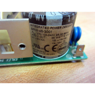 Integrated Power Designs 7080052 Power Supply Board SRW-45-3001 - Used
