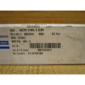 Stranco AM1-5 Instant Symbol Labels Number 5 AM15 (Pack of 25)