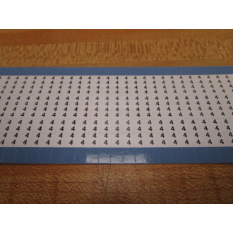 Brady 111443 Wire Marking Card Number 4 TMM-4-PK (Pack of 25)