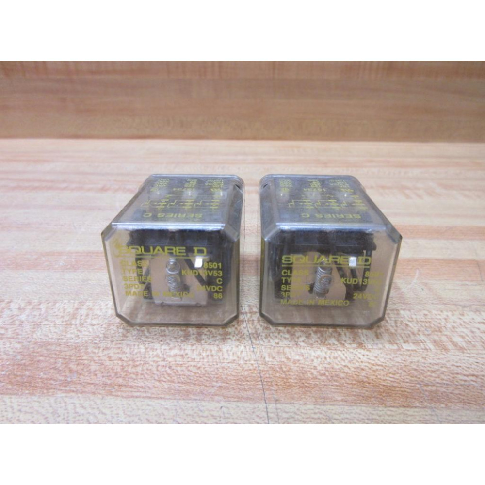 Square D 8501-KUD13V53 Schneider Electric Relay 8501KUD13V53 (Pack of 2) - Used
