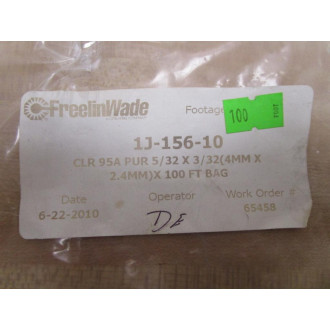 Freelin-Wade 1J-156-10 100' Clear PUR Tubing 1J15610