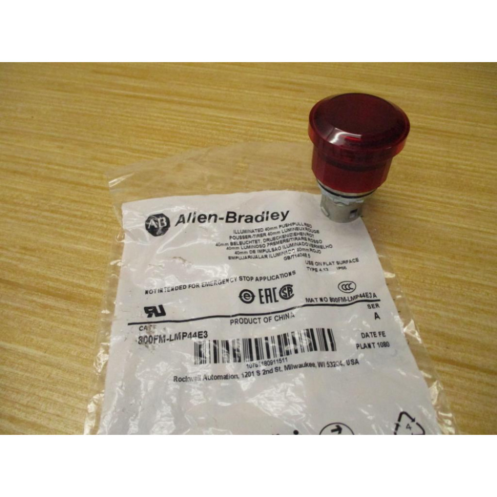 Allen Bradley 800FM-LMP44E3 PushPull Button 800FMLMP44E3