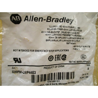 Allen Bradley 800FM-LMP44E3 PushPull Button 800FMLMP44E3