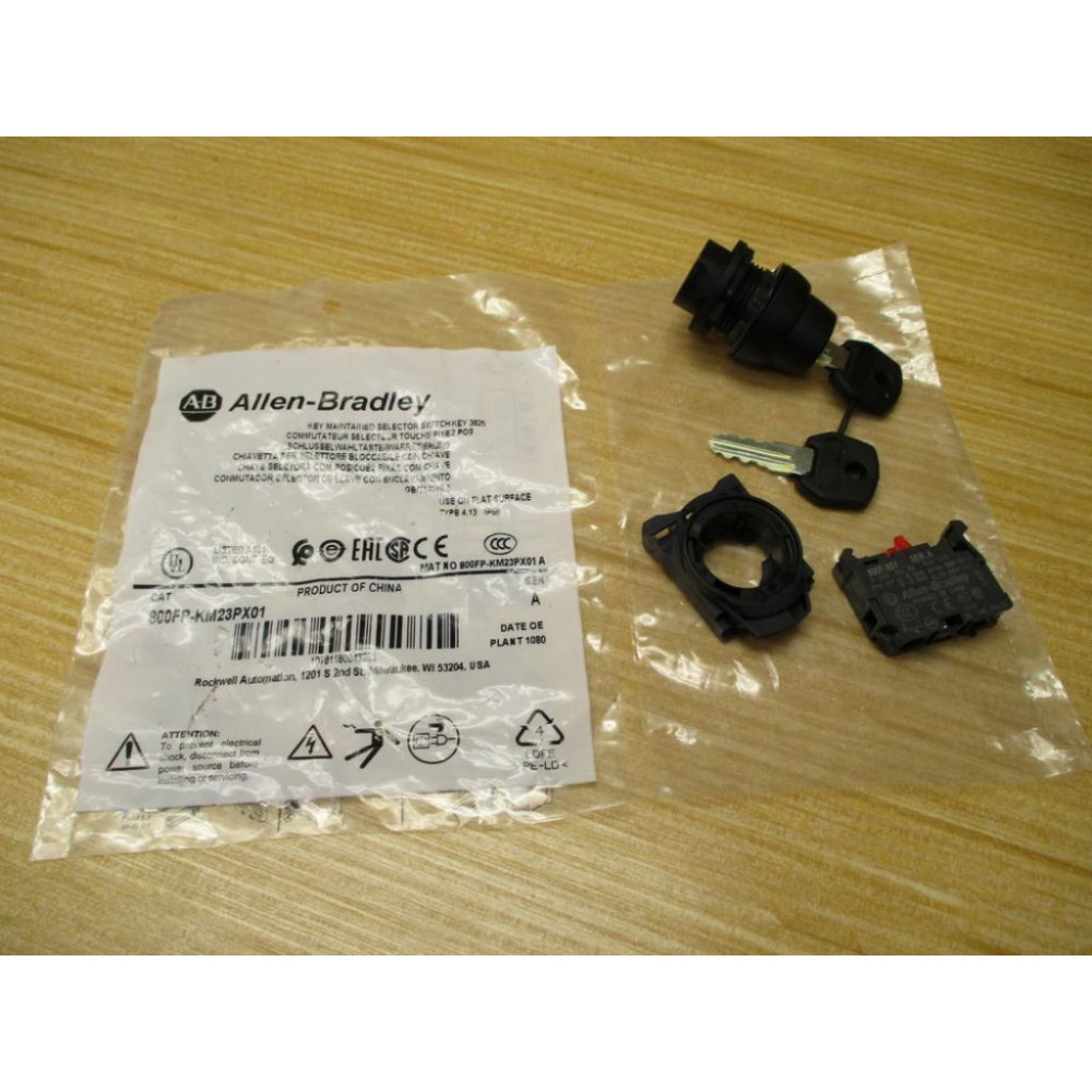 Allen Bradley 800FP-KM23PX01 Key Maintained Selector Switch 800FPKM23PX01