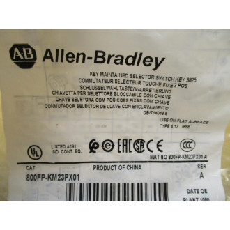 Allen Bradley 800FP-KM23PX01 Key Maintained Selector Switch 800FPKM23PX01
