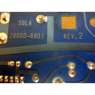 Sola 9-5762-4 Circuit Board 29000-6801 - Used