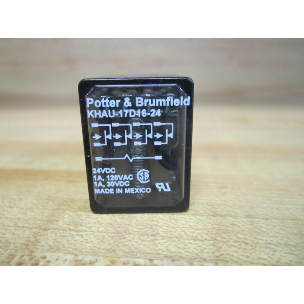 Potter & Brumfield KHAU-17D16-24V Relay KHAU-17D16-24 VDC - New No Box