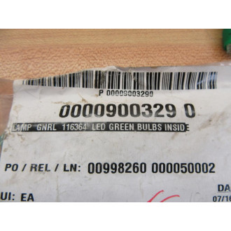 Generic P00009003290 LED Light Bulb Green (Pack of 12)