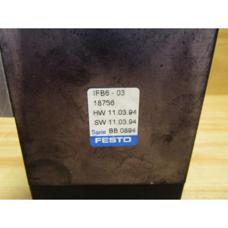 Festo IFB6-03 Bus Control Block WIEPL-03-FB End Plate - Used