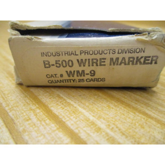 Brady WM-9 Number 9 Wire Marker WM9 (Pack of 24)