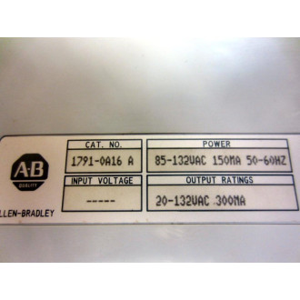 Allen Bradley 1791-0A16 Output Module 1791-OA16 Series A - Used