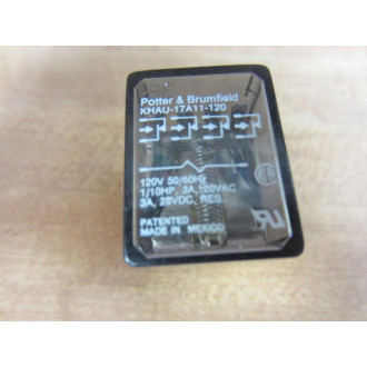 Potter & Brumfield KHAU-17A11-120VAC Relay  KHAU-17A11-120V - Used