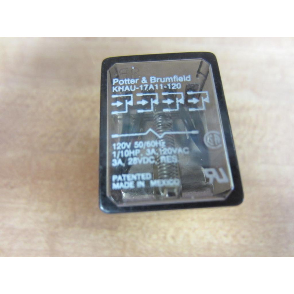 Potter & Brumfield KHAU-17A11-120VAC Relay  KHAU-17A11-120V - Used