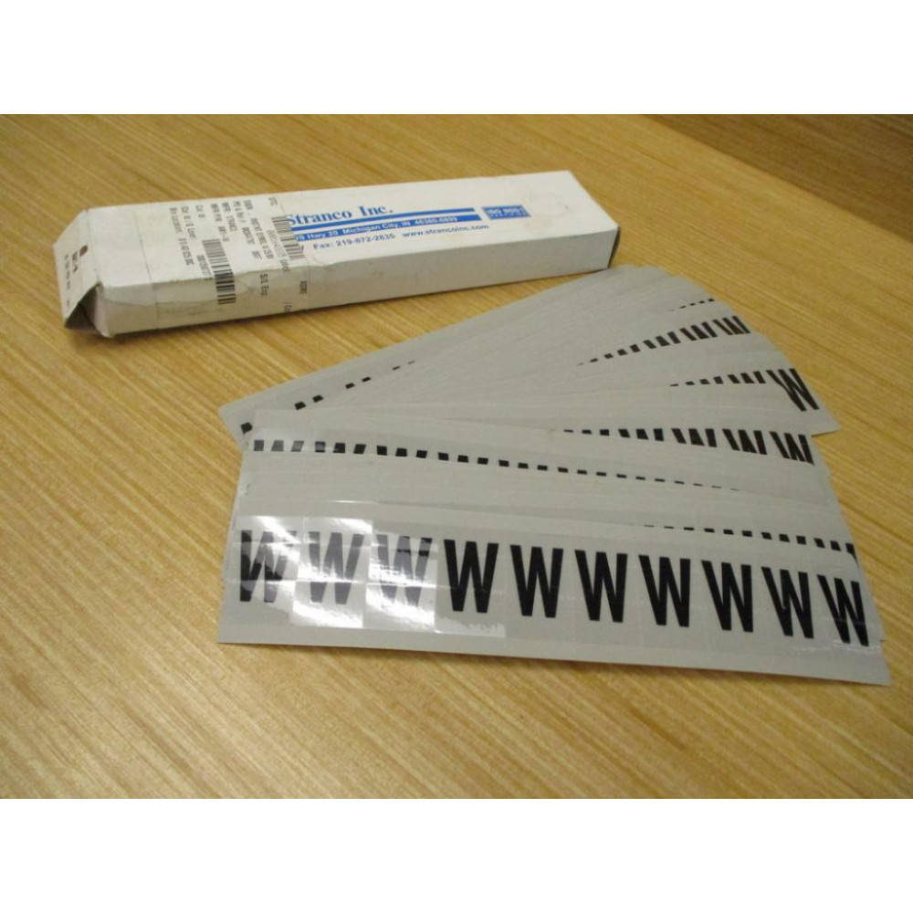 Stranco AM1-W Letter "W" Label AMI-W (Pack of 25)