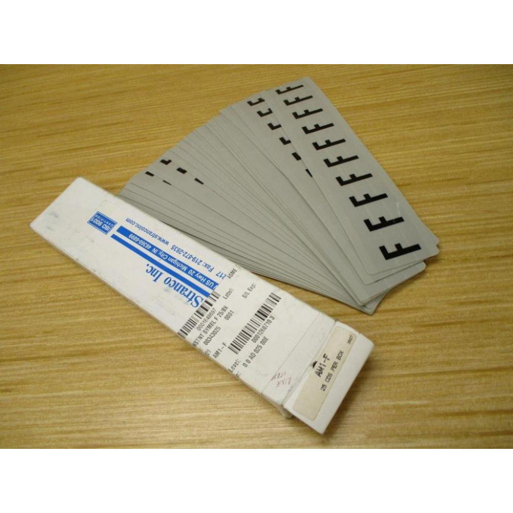 Stranco AM1-F Letter "F" Label AMI-F (Pack of 25)